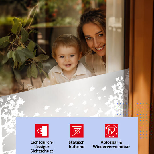 Fensterfolie static window border Woodland image number null